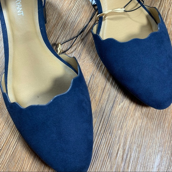 Lane Bryant Scalloped Low Heel Blue 8W - Picture 7 of 9